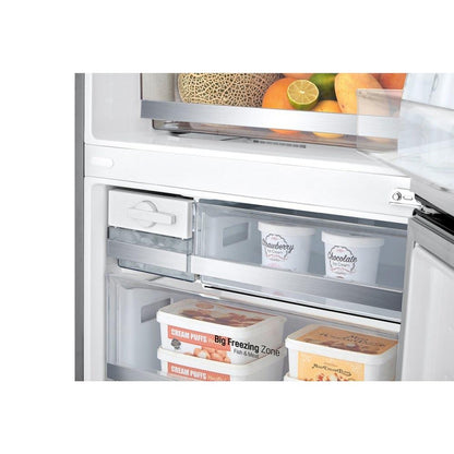 LG GB-455PL 420L Bottom Mount Fridge (Stainless Steel)