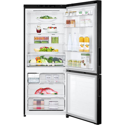LG GB-455BTL 420L Bottom Mount Fridge (Black)