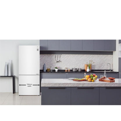 LG GB-455WL 420L Bottom Mount Fridge (White)