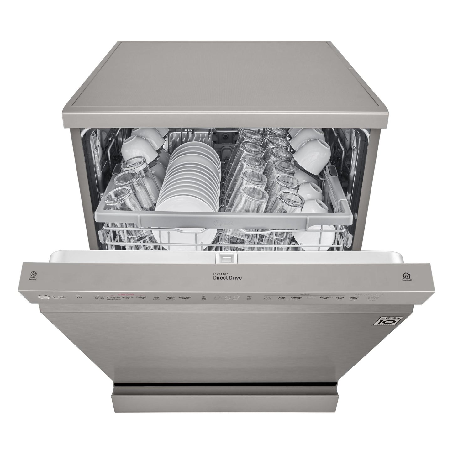 LG XD4B24PS TrueSteam 14 Place Setting Dishwasher (Platinum Steel)
