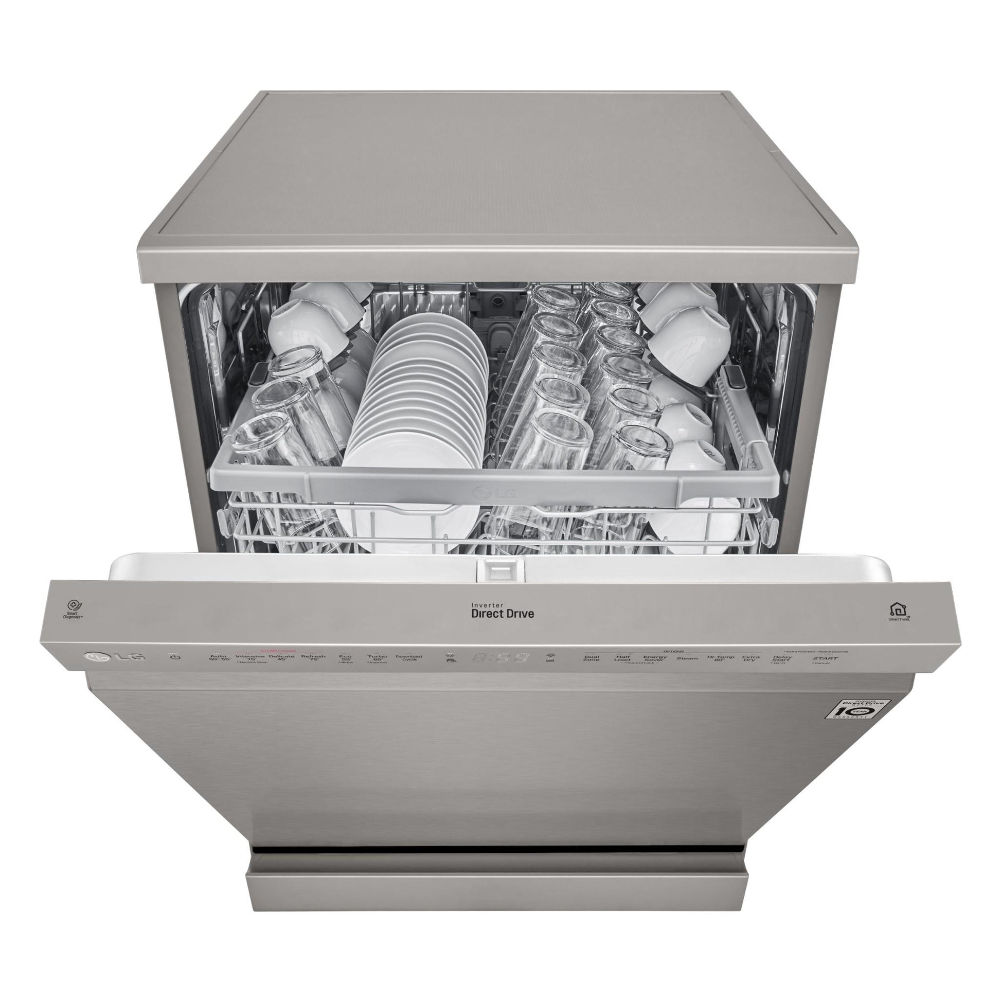 LG XD4B24PS TrueSteam 14 Place Setting Dishwasher (Platinum Steel)