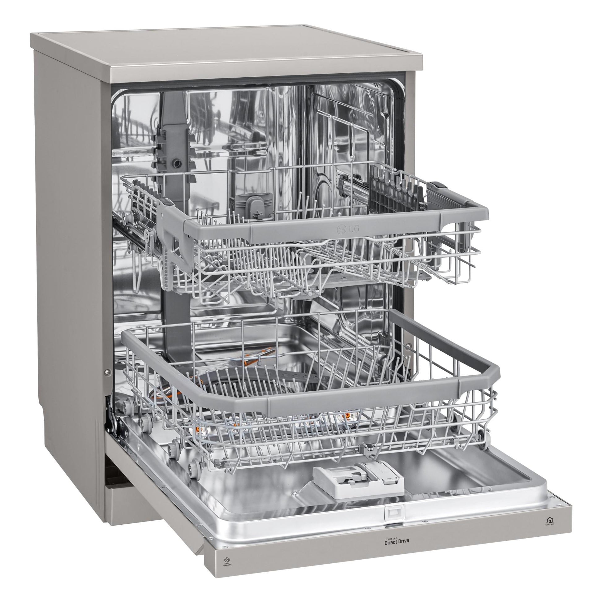 LG XD4B24PS TrueSteam 14 Place Setting Dishwasher (Platinum Steel)
