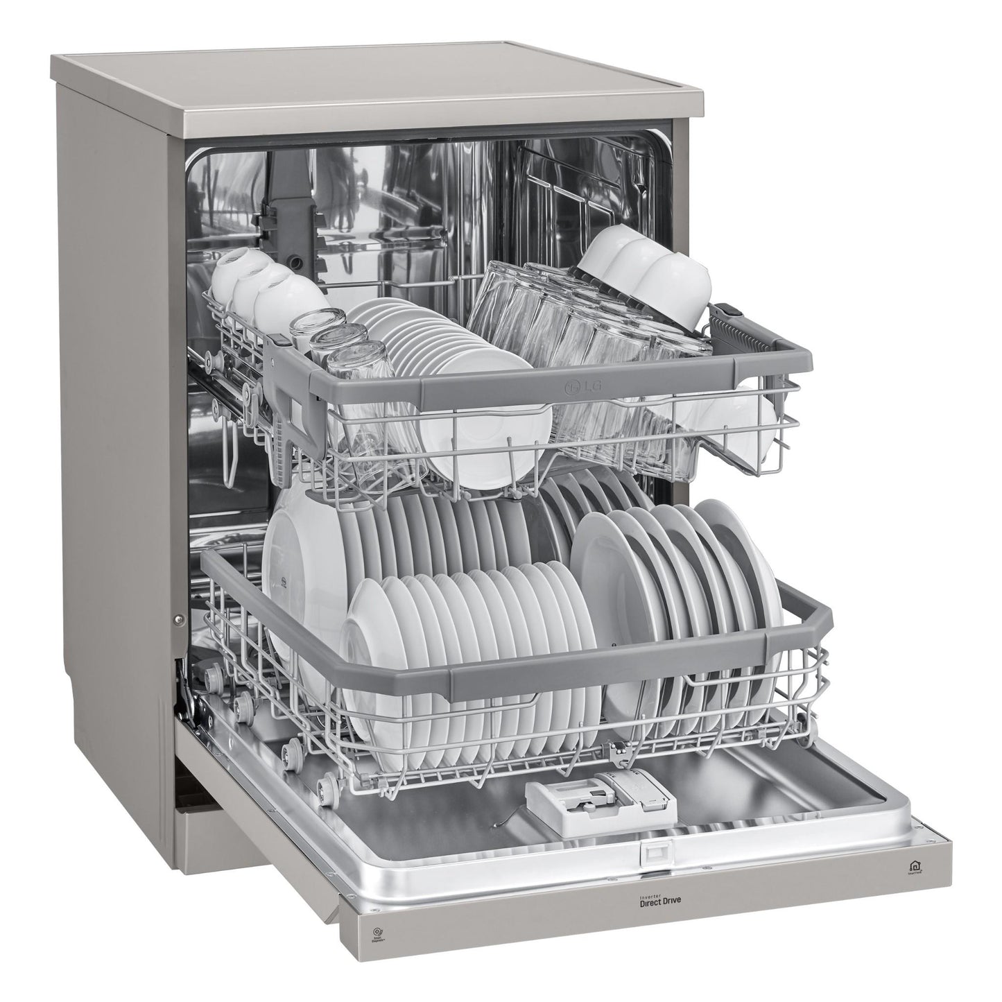 LG XD4B24PS TrueSteam 14 Place Setting Dishwasher (Platinum Steel)