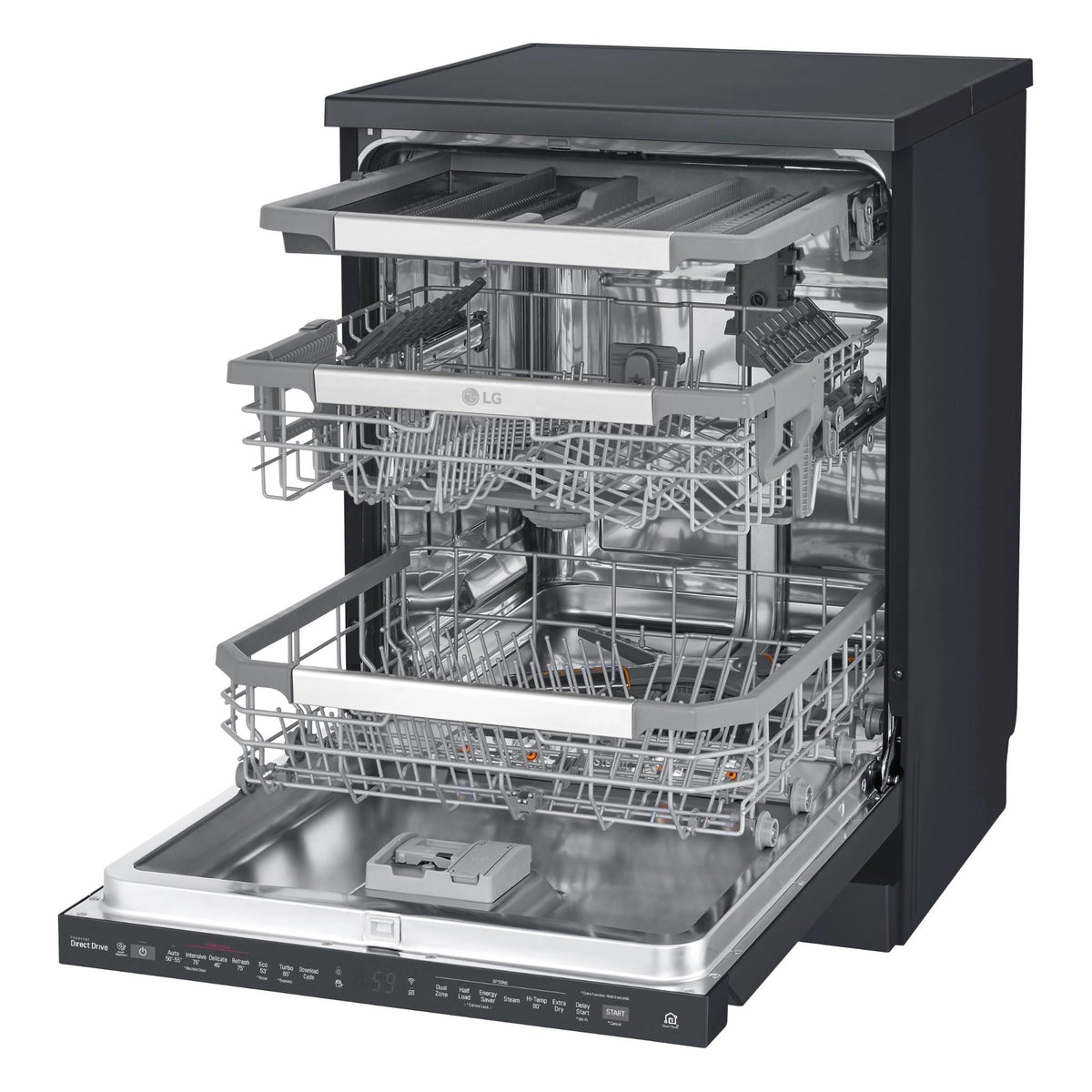 LG XD3A25MB TrueSteam 15-Place Setting Freestanding Dishwasher (Matte Black)