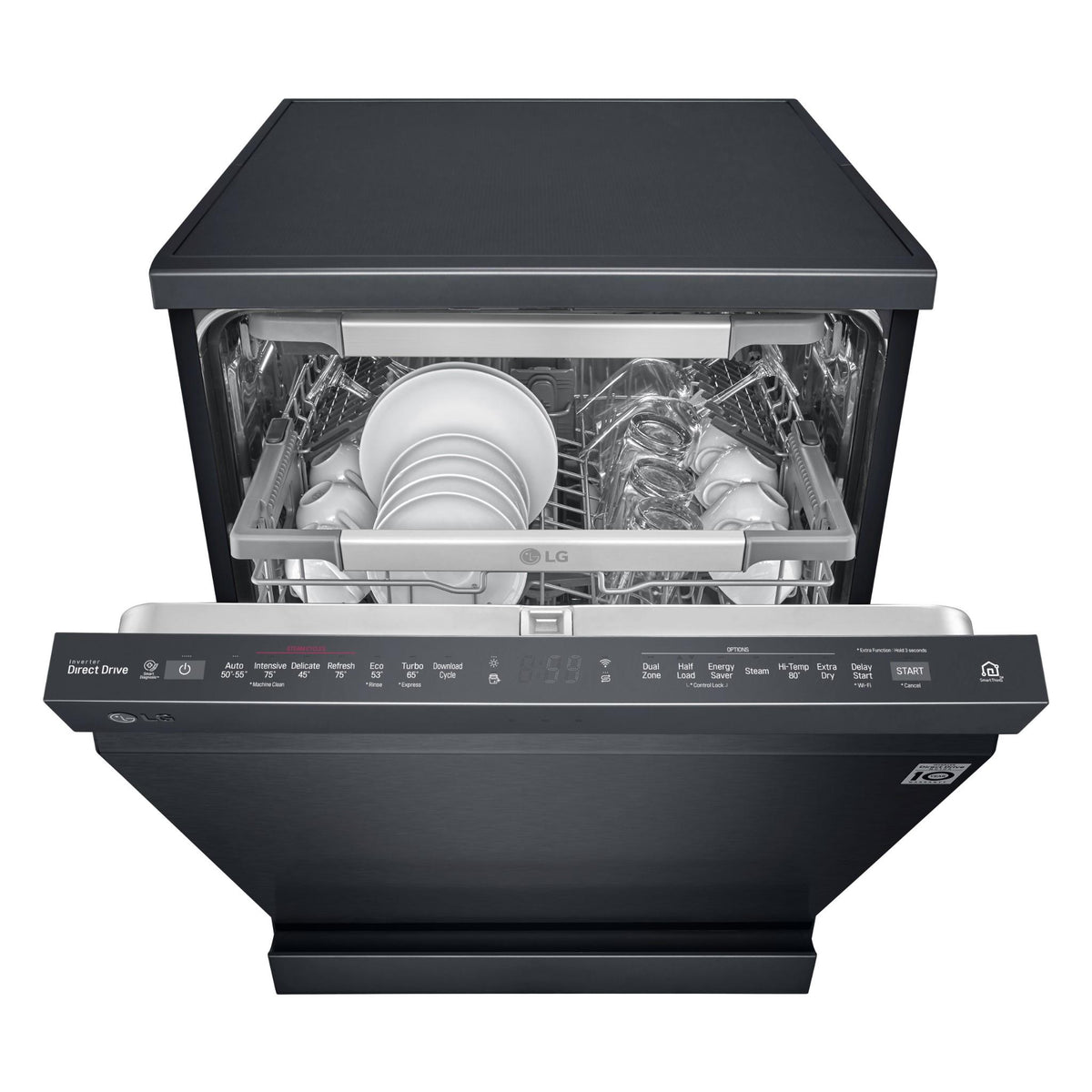 LG XD3A25MB TrueSteam 15-Place Setting Freestanding Dishwasher (Matte Black)