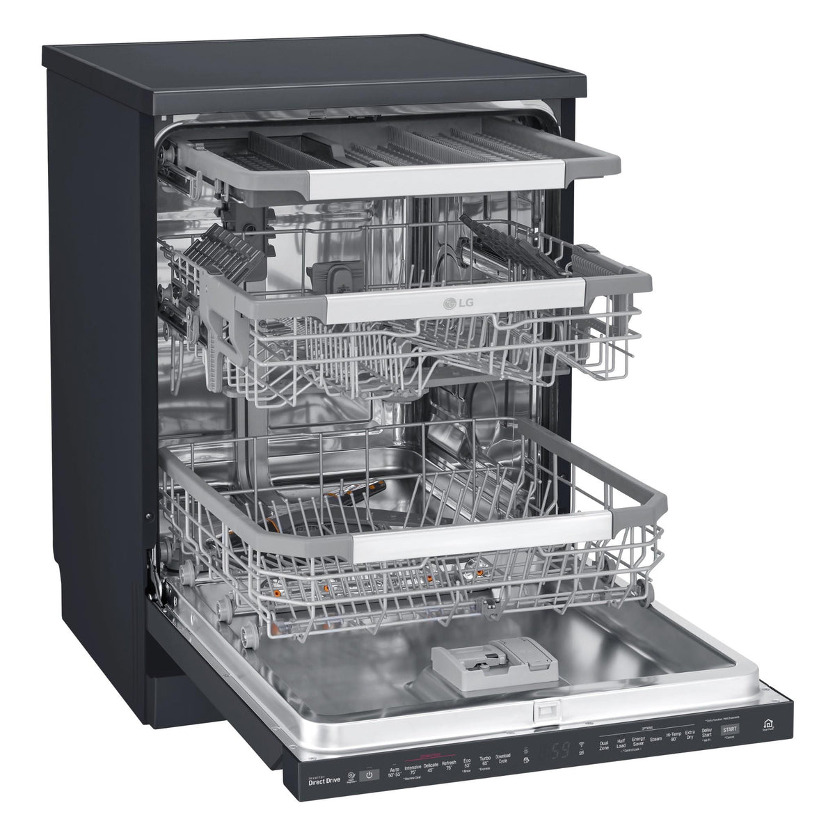 LG XD3A25MB TrueSteam 15-Place Setting Freestanding Dishwasher (Matte Black)