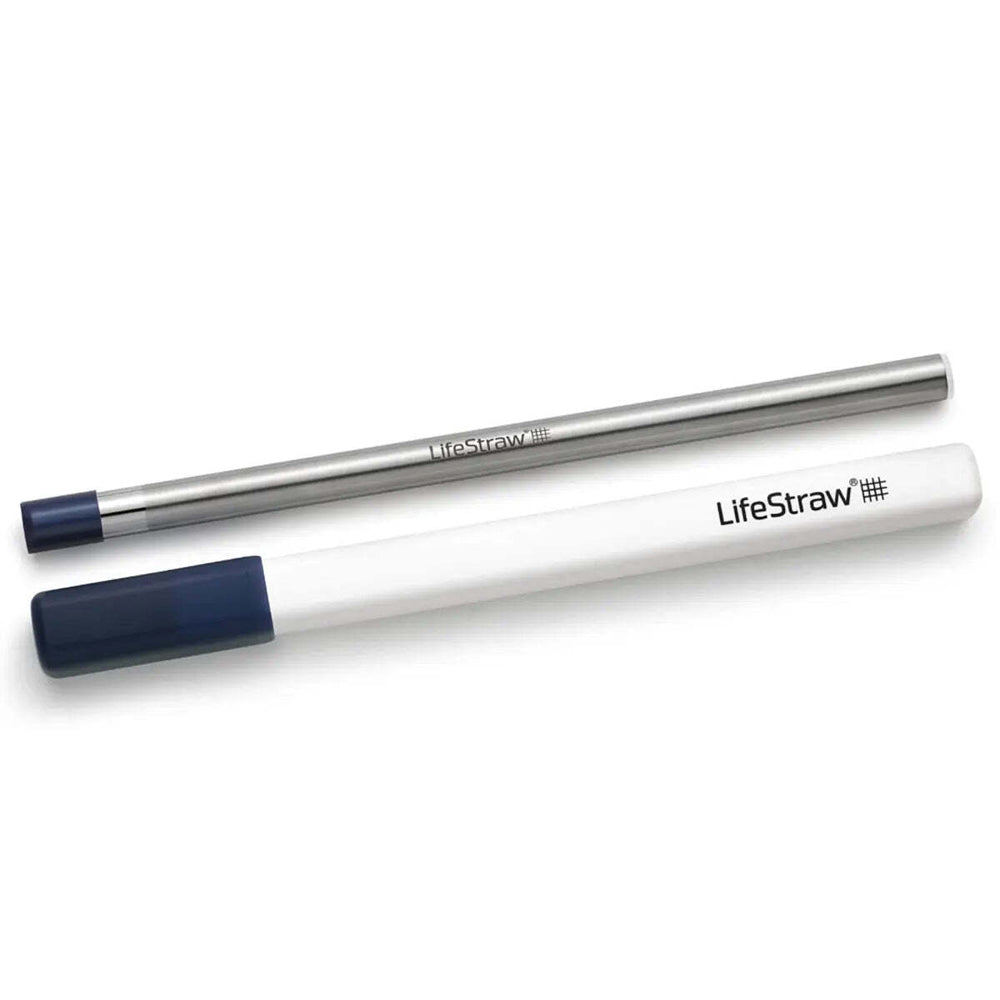 LifeStraw SIP Stainless Steel Filter Straw with Carry Case Midnight Blue
