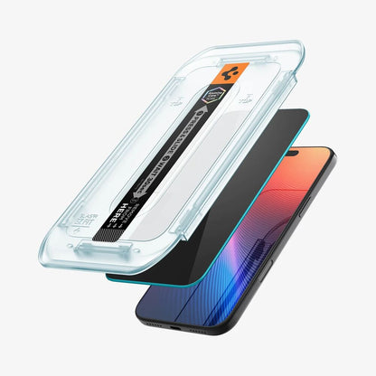 Spigen Apple iPhone 17 Pro EZ Fit GLAS.tR Privacy 2PCS Glass Screen Protector - Black