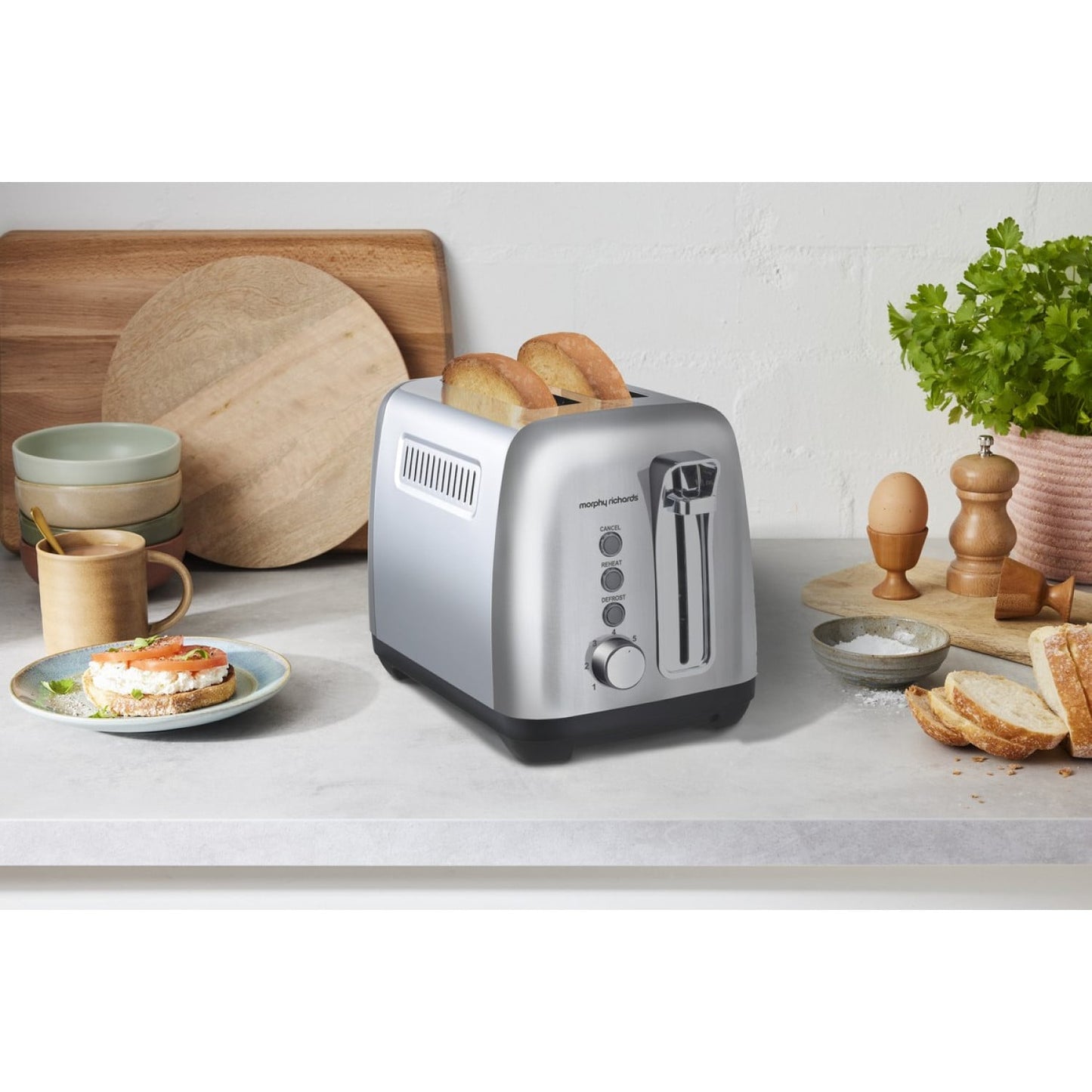 Morphy Richards Equip Stainless Steel 2 Slice Toaster with Variable Width Slots