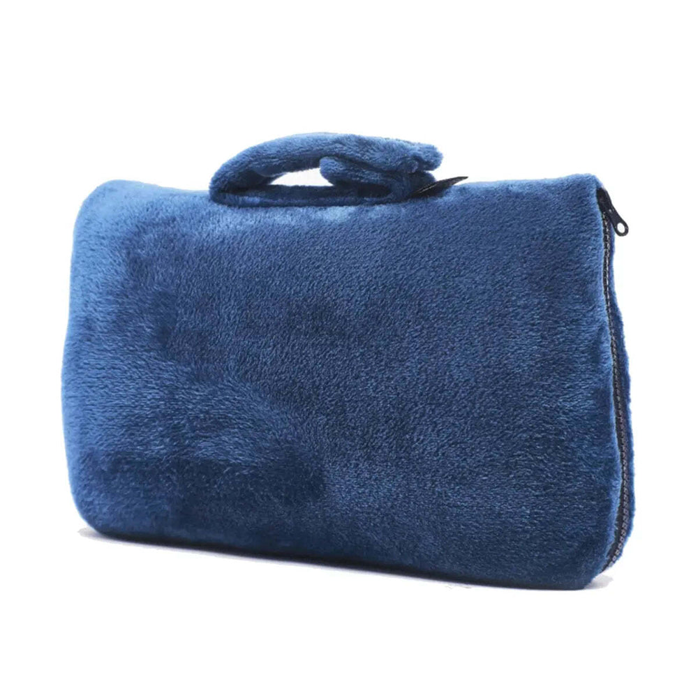 Cabeau Fold ''n Go 4-In-1 Travel Blanket, Pillow, Seat Cushion and Lumbar Support (Blue)