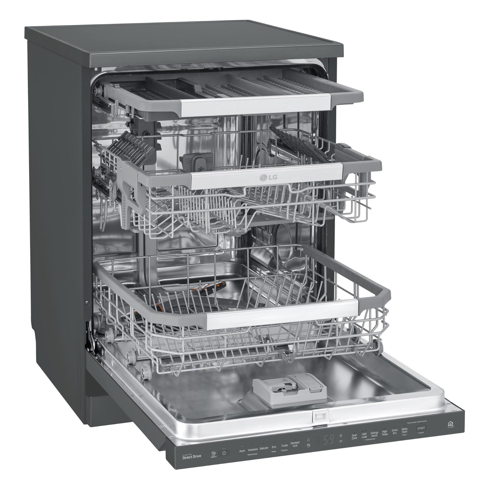 LG XD3A15MB QuadWash 15-Place Setting Freestanding Dishwasher (Matte Black)