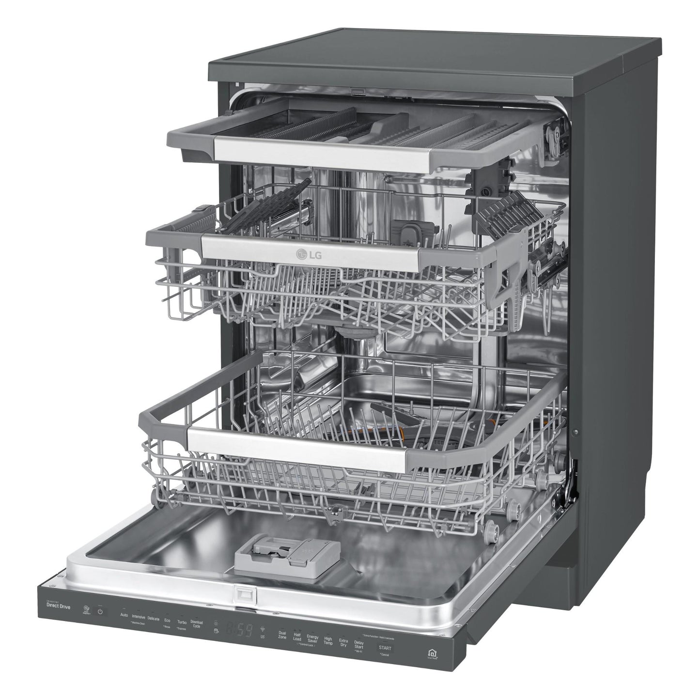 LG XD3A15MB QuadWash 15-Place Setting Freestanding Dishwasher (Matte Black)