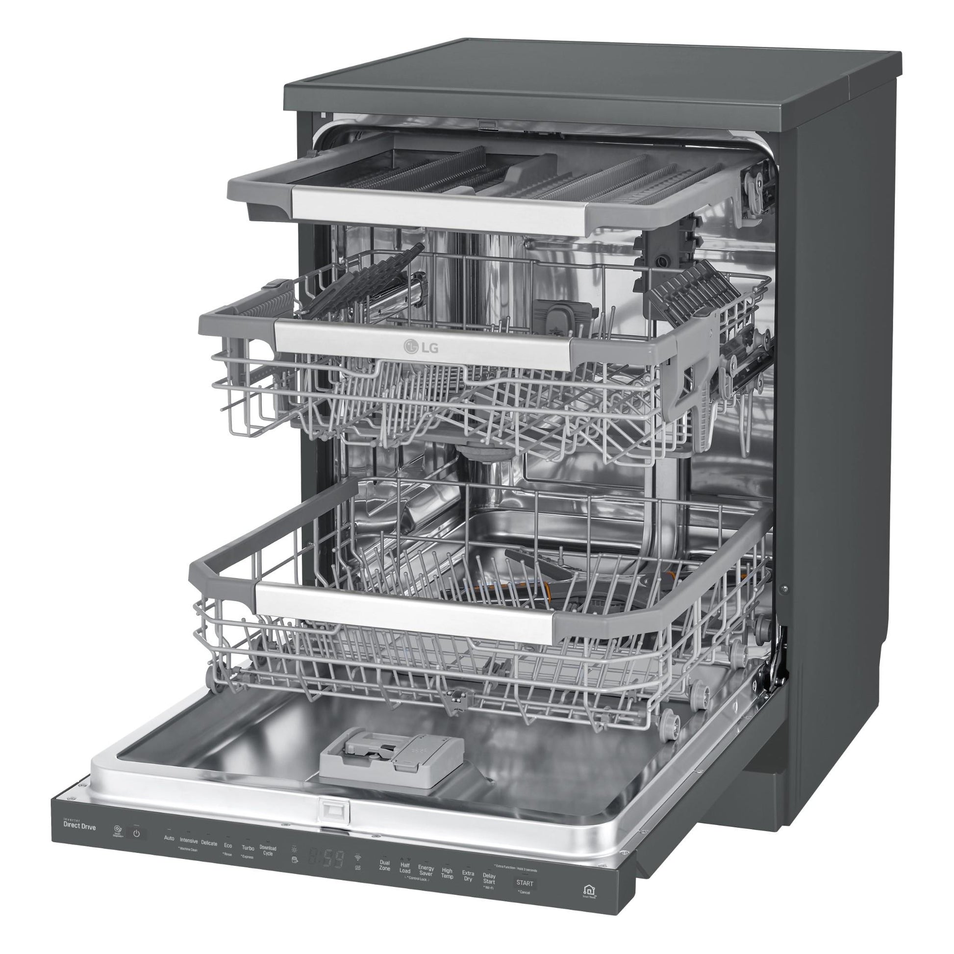 LG XD3A15MB QuadWash 15-Place Setting Freestanding Dishwasher (Matte Black)