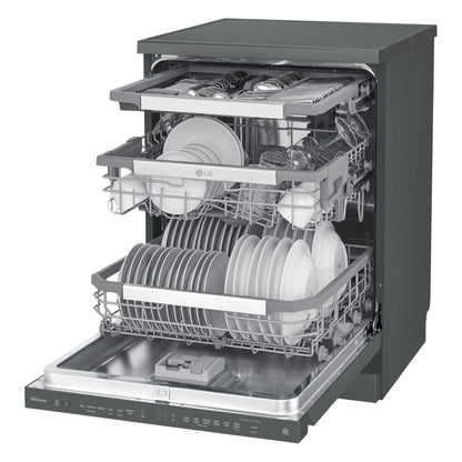 LG XD3A15MB QuadWash 15-Place Setting Freestanding Dishwasher (Matte Black)