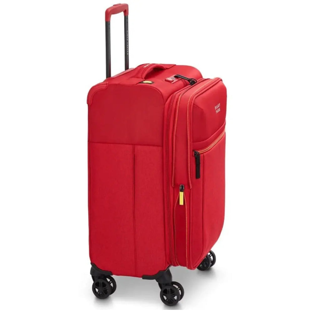 Delsey Brochant 3 Small 55cm Expandable Travel Carry-On Suitcase TSA Lock Red