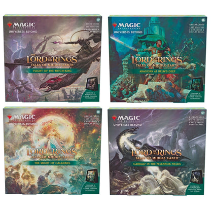 Wizards Of The Coast Magic the Gathering the Lord of the Rings Tales of Middle Earth Holiday Release Scene Box 4 Decks Per Display