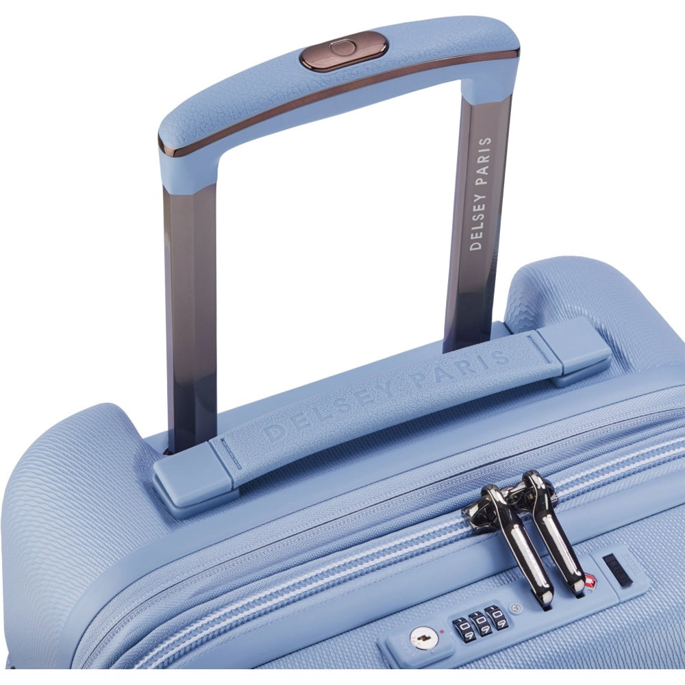 Delsey Chatelet Air 2.0 Carry On 4 Wheel Suitcase with TSA Lock Light Blue 55 cm