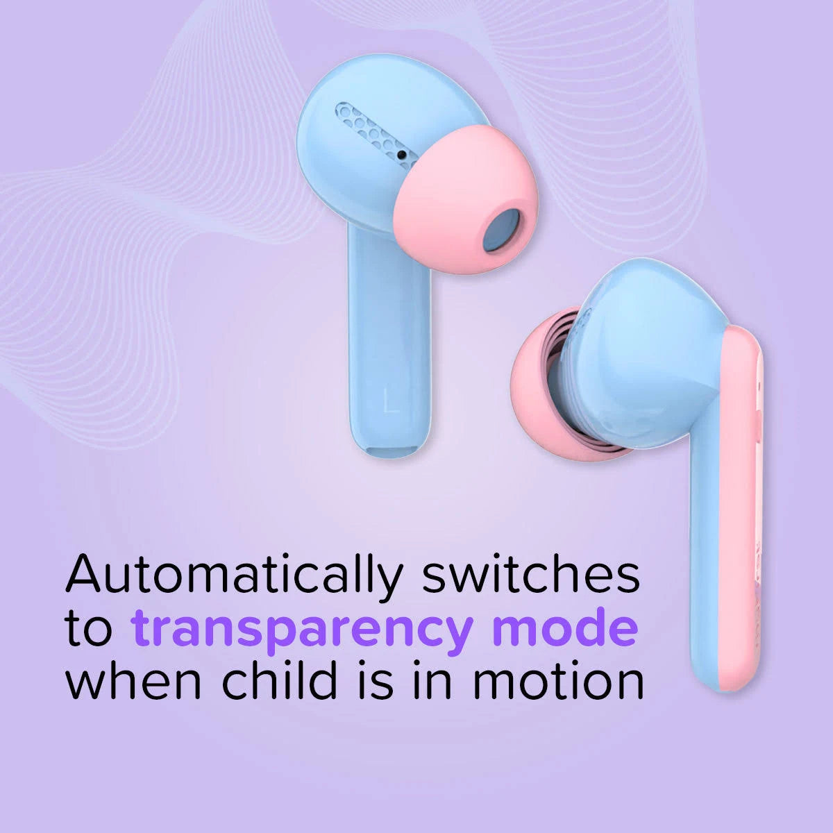 myFirst CareBuds Kids TWS Earbuds (Cotton Candy Mix)