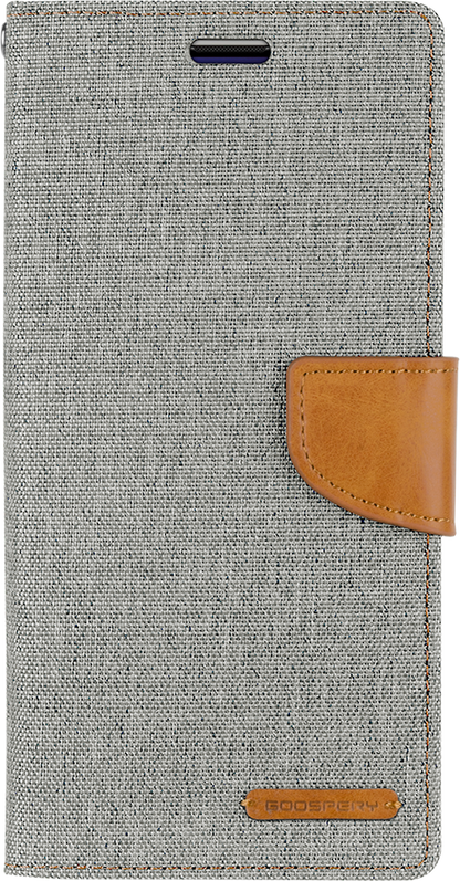 Goospery Canvas Diary For iPhone 12 Pro Max - Grey