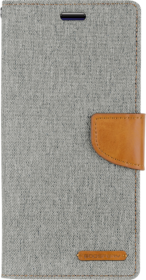 Goospery Canvas Diary For iPhone 13 Mini - Grey
