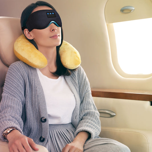 Laser Sleep Mask with Bluetooth Headphones (Black)