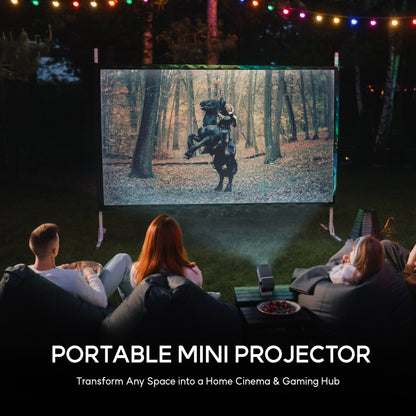 ALLIUMS Mini Projector with 5G WiFi, 1080P Supported (Black)