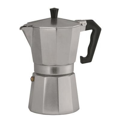 Avanti 6 Cup Classic Pro Espresso Coffee Maker Percolator - Silver | Stovetop Percolator | Safety valve, Silicon Gasket, With Manuals
