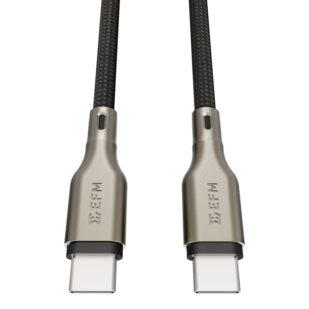 EFM 140W Pro Power and Data USB-C Cable - With 2M Braided Cable - Black