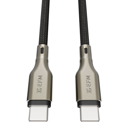 EFM 140W Pro Power and Data USB-C Cable - With 2M Braided Cable - Black