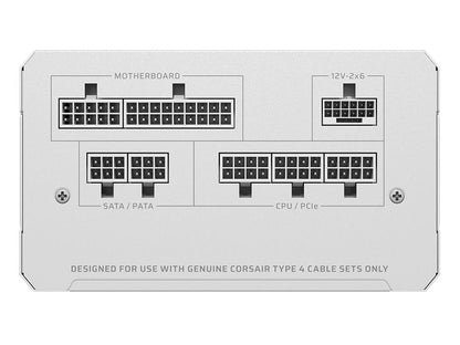 Corsair RM850e 850W Cybenetics Gold Fully Modular Low-Noise ATX Power Supply - White