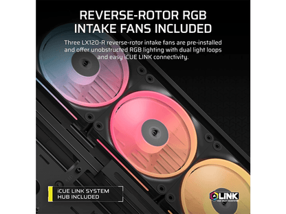 Corsair FRAME 4500X LX-R RGB iCUE LINK Panoramic Glass ATX Mid-Tower Case - Black