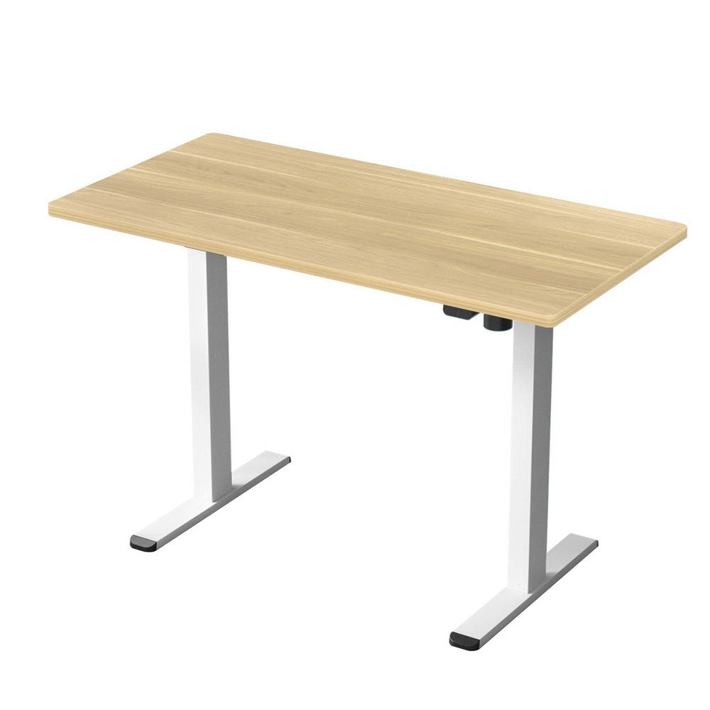 Artiss Standing Desk Motorised Sit Stand Desks White Oak 120CM