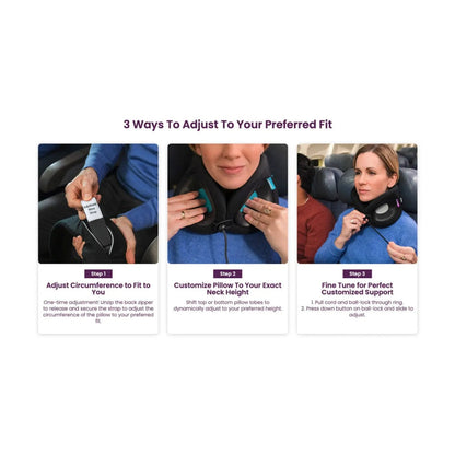 Cabeau Evolution X Memory Foam Travel Neck Pillow Diamond Adjustable Blue