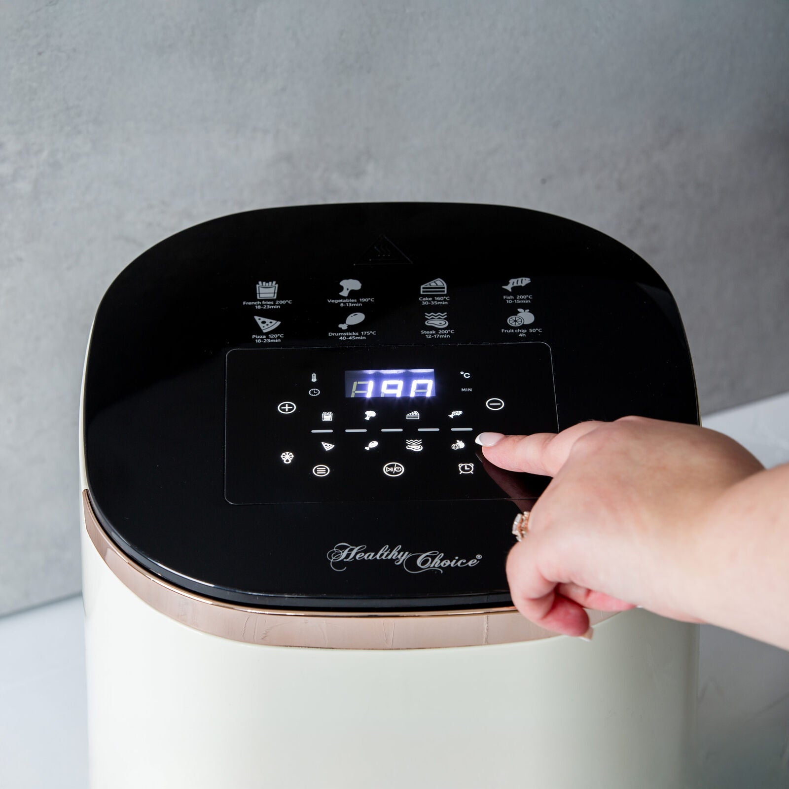Healthy Choice 7L Digital Air Fryer with 8 Presets (Cream)
