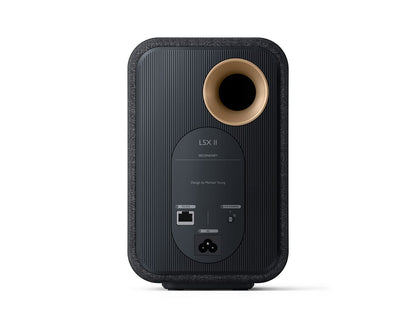 KEF LSX II Wireless HiFi Speakers Pair (Carbon Black)