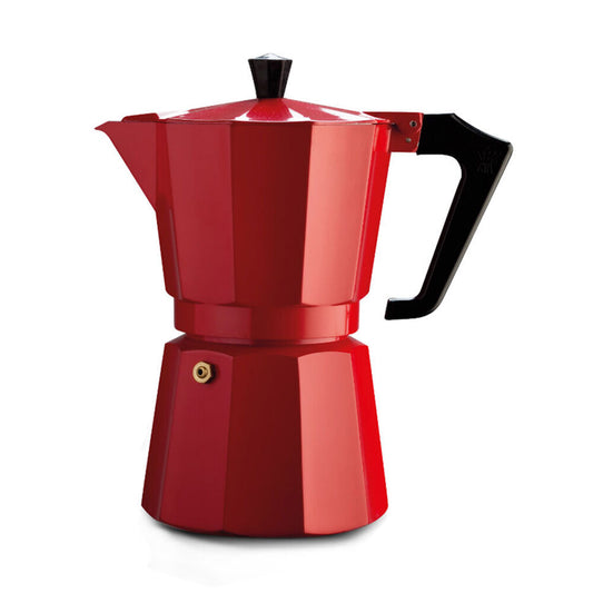 6pc Pezzetti Stove Top Espresso Coffee Cafetiere Set w/ 6 100mL Cups Red