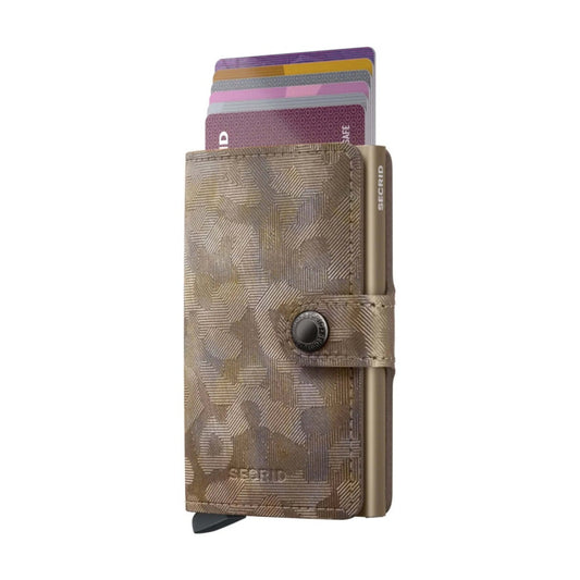 Secrid Miniwallet Compact Aluminium Leather RFID Wallet Jungle Desert