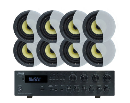 Weconic Bluetooth Amplifier + 8x6" Ceiling Speakers Package
