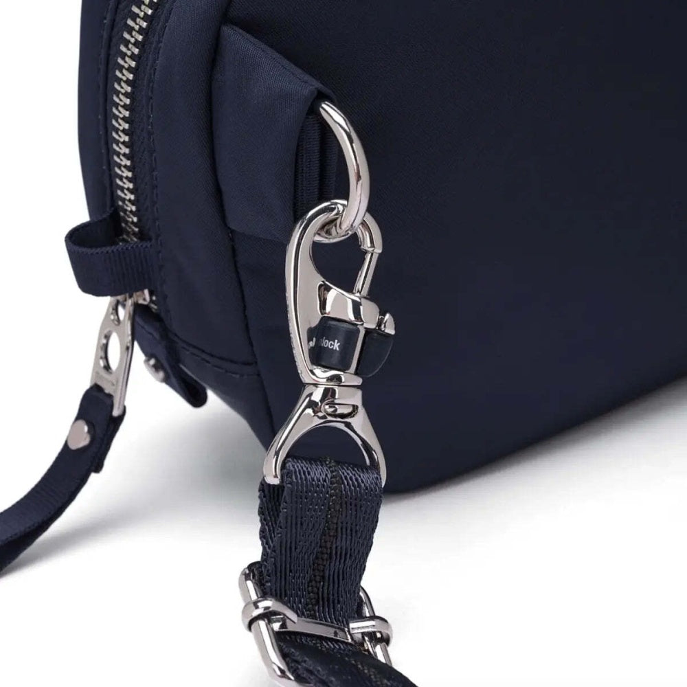Pacsafe W Anti-Theft RFID Blocking Slashguard Micro Travel Sling Navy