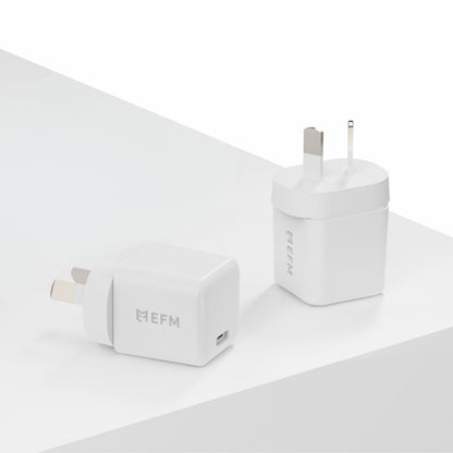 EFM ECO 20W GaN Wall Charger Twin Pack (White)