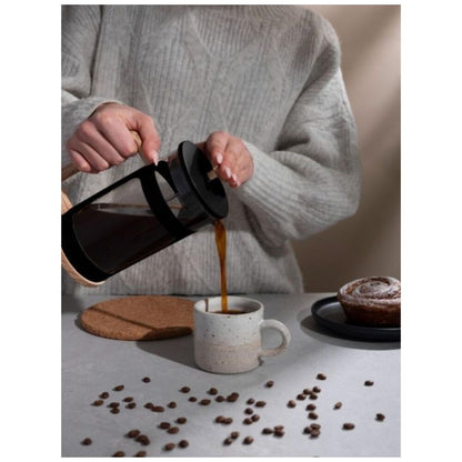 Euroline Plunger French Press Coffee Maker Durable Glass 1000ml (Black)