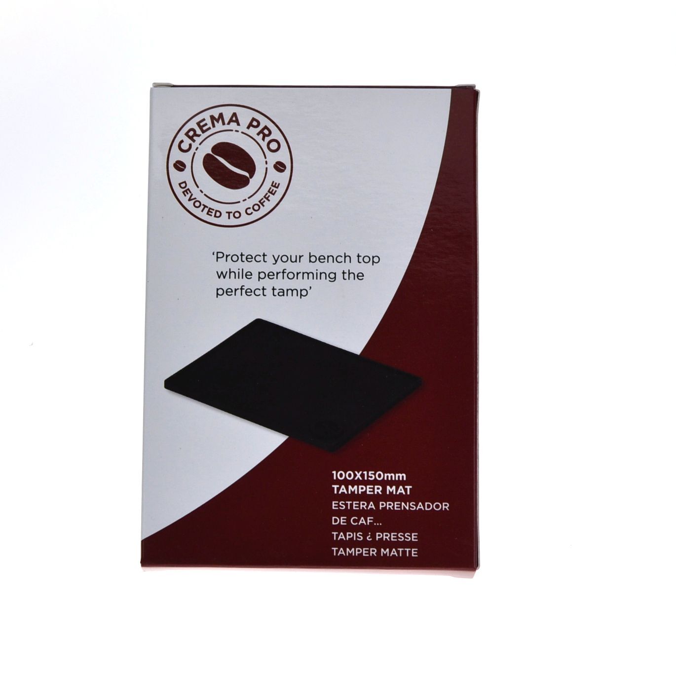 Crema Pro Silicone Tamper Mat 10x15cm Barista Tool Coffee Worktop (Black)