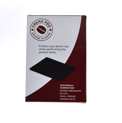 Crema Pro Silicone Tamper Mat 10x15cm Barista Tool Coffee Worktop (Black)