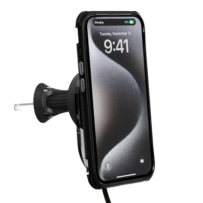 EFM Qi2 Wireless Car Charger with 20W Power Supply and 1M Cable (Black)