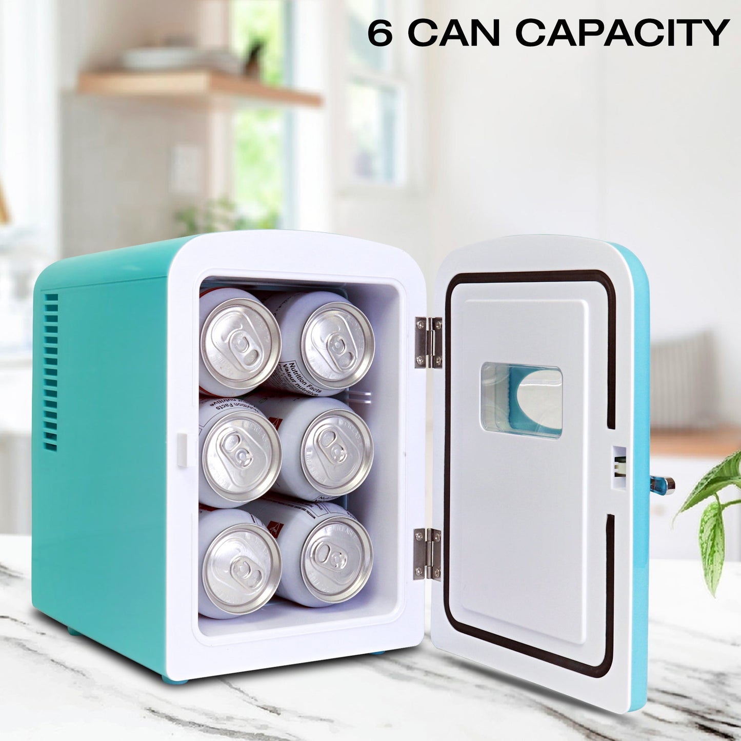 Koolatron Retro Mini Fridge 4L Aqua