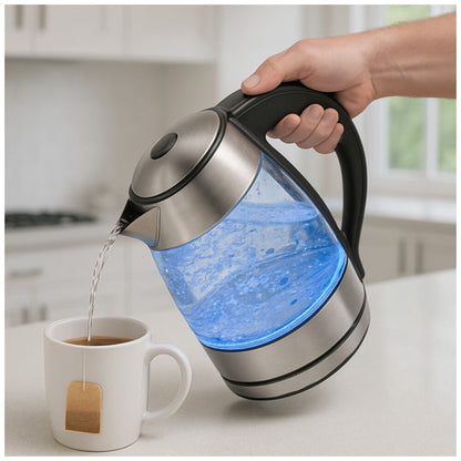 Kitchen Couture Double Wall Glass Kettle With Thermoguard Protection 1.7L