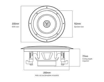 Weconic 6" 60W Ceiling Speakers