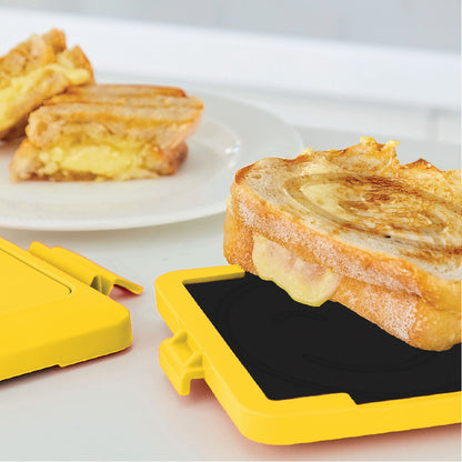 Laser Microwave Toastie Maker with Smiley Face (Yellow)