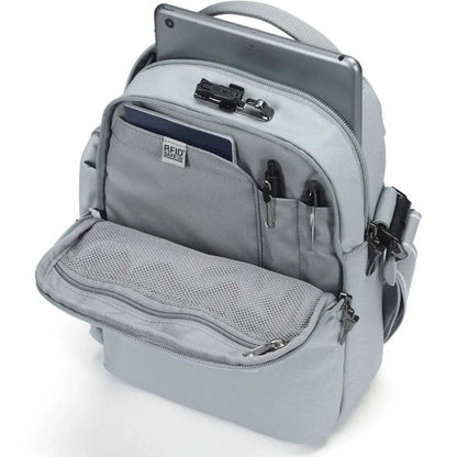 Pacsafe V Tour Anti-Theft RFID Blocking Tablet Fit Crossbody Bag Digital Grey