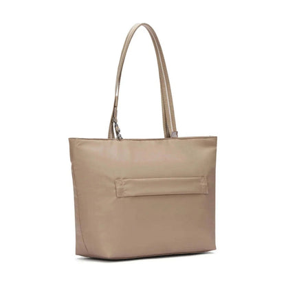 Pacsafe W Anti-Theft RFID Blocking Carryall 13" Laptop Tote Bag Taupe